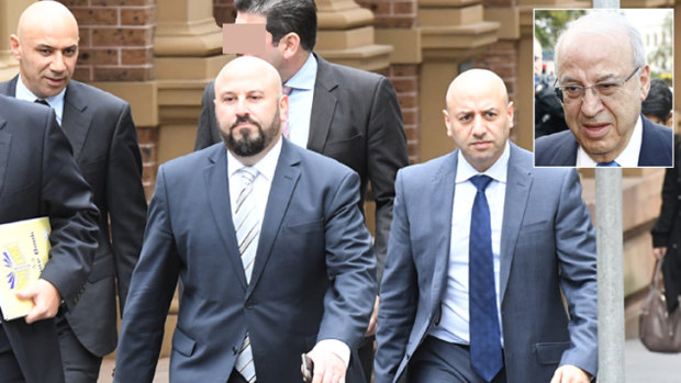 (From left) Moses Obeid, Eddie Obeid jnr, and Paul Obeid, and (inset) Eddie Obeid. The Obeid family lost their lawsuit against the ICAC.