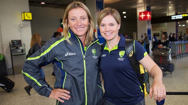 Australian fast-bowling great Cathryn Fitzpatrick (left).