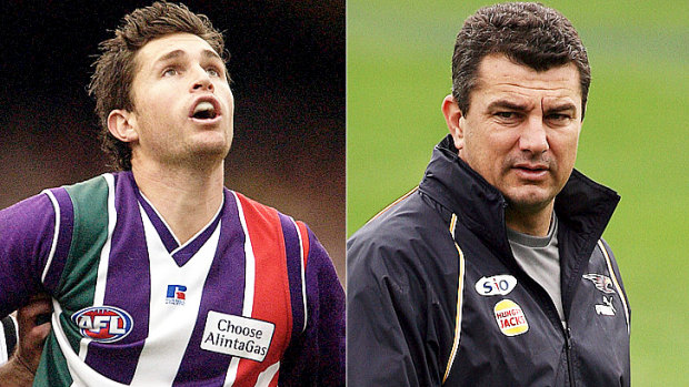 Justin Longmuir and Peter Sumich are favourites to replace Ross Lyon as senior coach of the Fremantle Dockers.