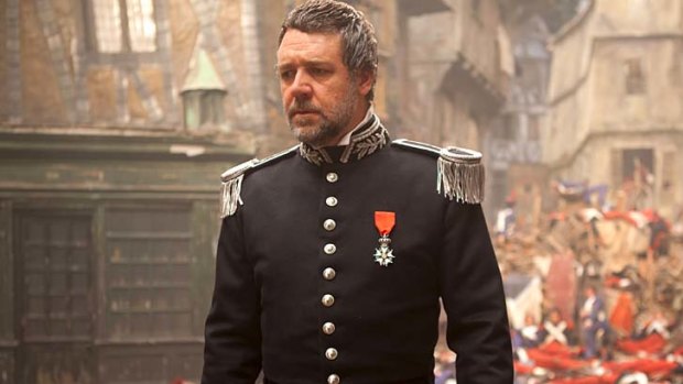 Russell Crowe as Inspector Javert in Les Misérables.