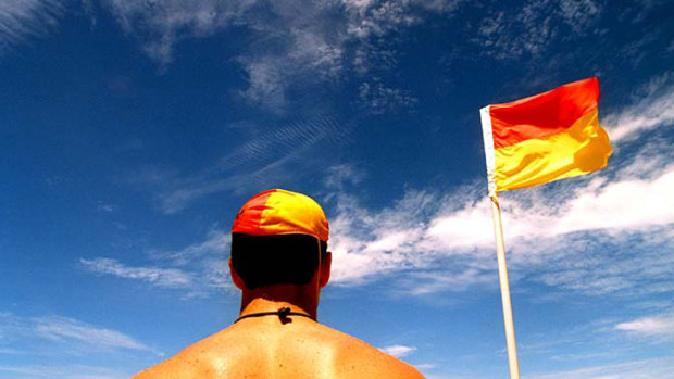 Lifesavers closed the beach at Surfers Paradise. 