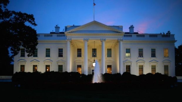 The lightning struck near the White House on Thursday night. 