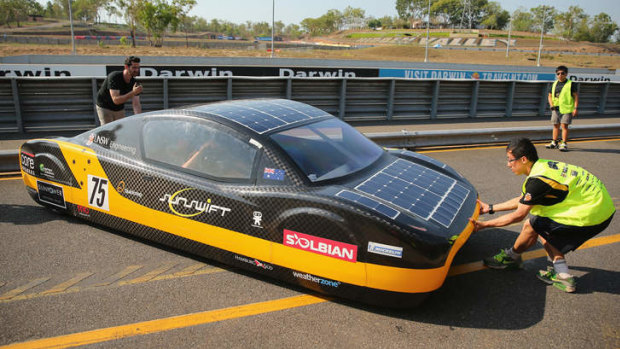 Vehicle-integrated solar PV cars, as this one from UNSW, have been tested for years, including during the annual World Solar Challenge from Darwin to Adelaide.