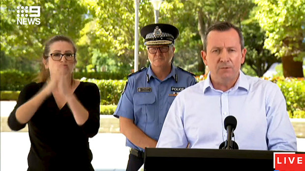Premier Mark McGowan told West Australians "we are at war" at a press conference on Sunday.