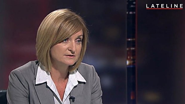 Then detective chief inspector Pamela Young during the ABC Lateline interview in April 2015.