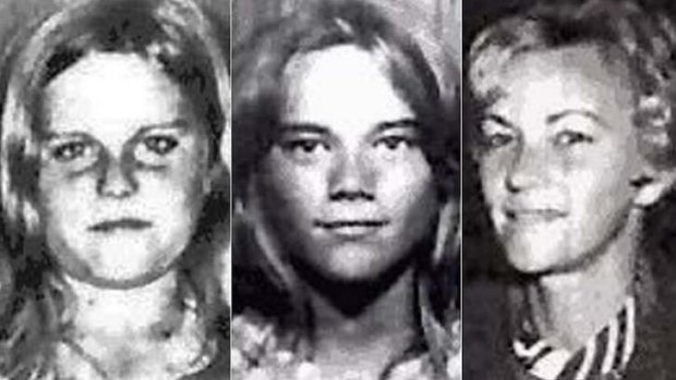 Barbara McCulkin (right) and her daughters Vicky (left) and Leanne (centre) disappeared from their Highgate Hill home in Brisbane on January 16, 1974.