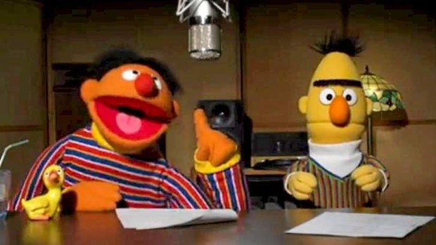 Sesame Street characters Ernie and Bert.