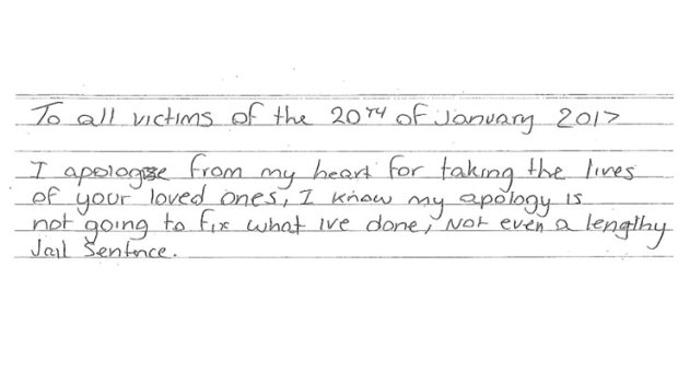 The letter James Gargasoulas read out to the Supreme Court.