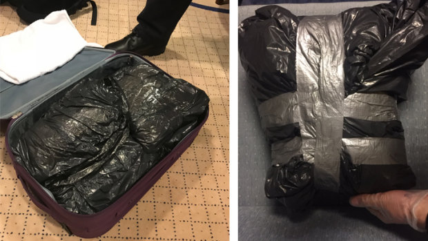 Bags of cocaine allegedly found on the cruise ship Astor.