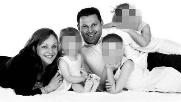 Allison and Gerard Baden-Clay, with their three children. Gerard is serving a 15-year prison sentence for killing his wife.