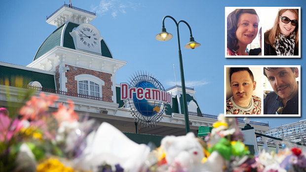 Tributes to the victims outside Dreamworld.
