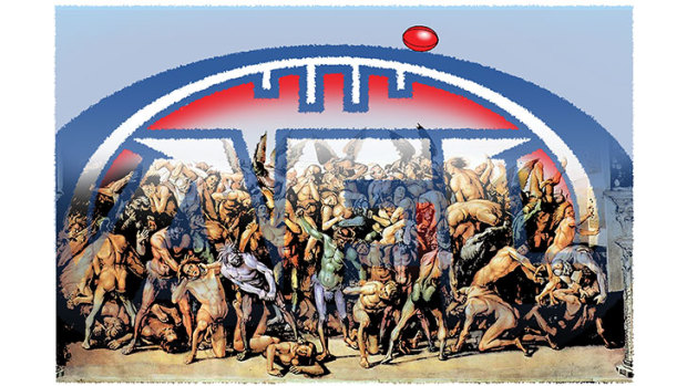 AFL purgatory (illustration: Jim Pavlidis).