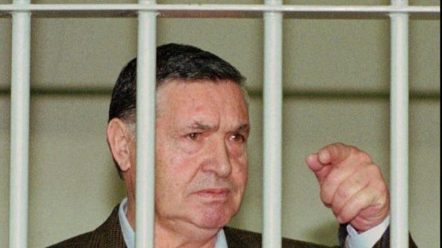 Mafia boss Salvatore Riina during his trial in 1993.