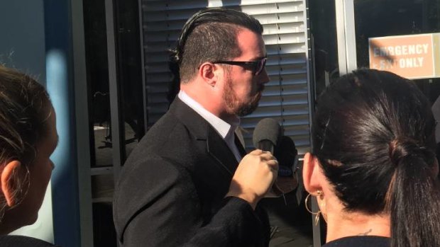 Brendan Leigh Russell outside court in 2018. 