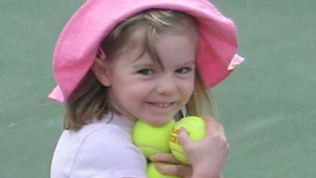 British girl Madeleine McCann before she went missing from a Portuguese holiday complex in 2007. 