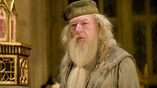 Michael Gambon as Professor Albus Dumbledore in the Harry Potter films.