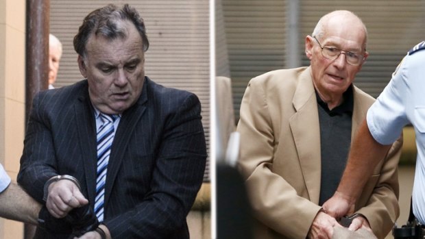 Convicted murderers Glen McNamara, left, and Roger Rogerson, who tired to extort money from Ron Medich.