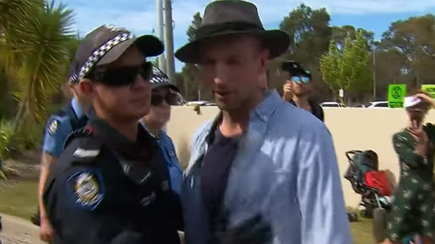 Extinction Rebellion WA media co-coordinator Jesse Noakes was arrested at The West Australian offices.