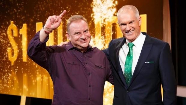 Reeve (right) appeared in game shows including <i>Million Dollar Minute</i>.