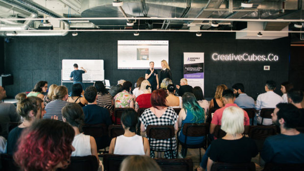 Teams pitched their innovative ideas at Melbourne's first Sextech Hackathon over the weekend. Picture: Daniel John Bilsborough.