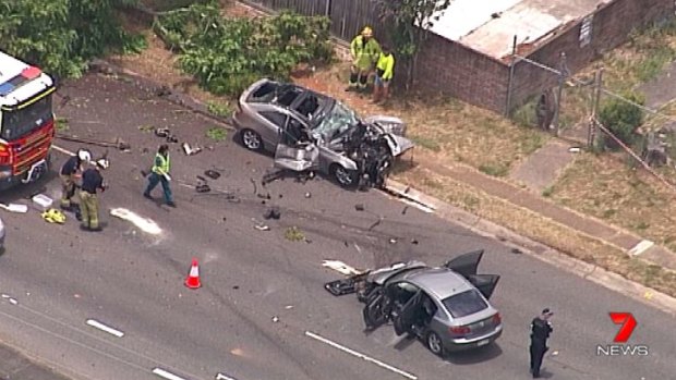 Six people, including three children, have been taken to hospital after a head-on collision at Sunnybank. 