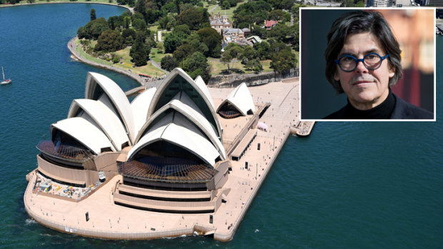 One of the top 10 concrete buildings of the past 90 years, the Sydney Opera House and, inset, chairman of the judging Peter Poulet.