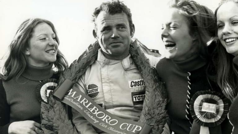 Glory days … Bob Jane after winning the 1972 Australian Touring Car Championship.