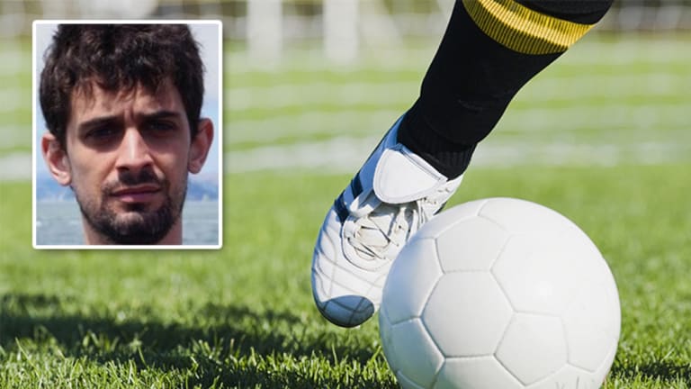 Alive and well: Dublin's Ballybrack FC faked the death of its player Fernando LaFuente (inset).