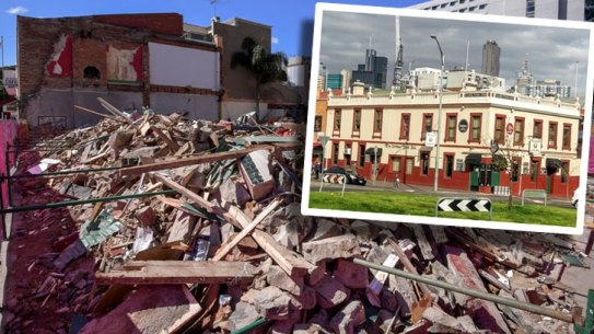 Carlton's Corkman Irish pub, built in 1857, was demolished without permission in 2016.
