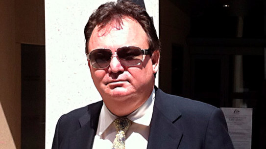 Convicted conman Peter Foster outside a Brisbane court   
