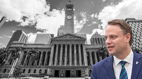 Brisbane Lord Mayor Adrian Schrinner hands down the council budget on June 12, 2019