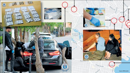 From Paddington to Coogee, Bondi, Chippendale and the Sydney CBD, police made dozens of arrest.