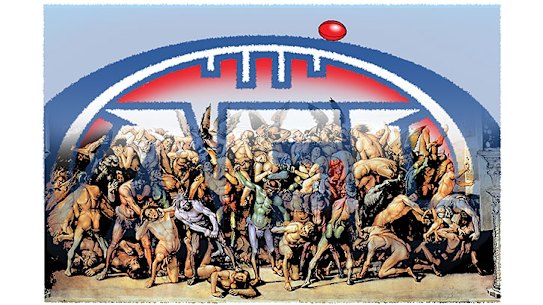 AFL purgatory (illustration: Jim Pavlidis).