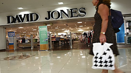 Online sales at David Jones grew 47 per cent in 2019 and now account for almost 8 per cent of total sales. 