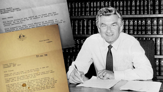 Bob Hawke wrote letters to children across Australia when he was prime minister.