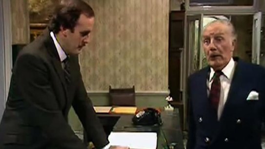 Basil and the Major (Ballard Berkeley) in the exchange believed to be at the heart of the matter.