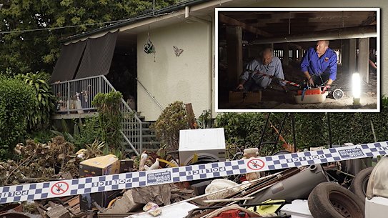 Queensland police search the home in Inala.