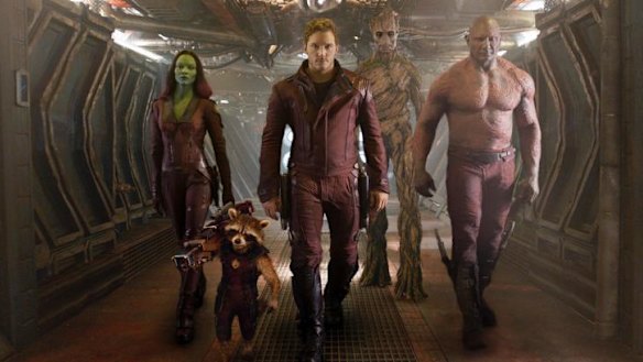 Misfits on a mission: Chris Pratt leads the Guardians of the Galaxy.