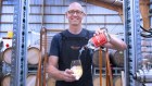 Cameron McKenzie, one of three owners of Four Pillars, in the company's distillery in Healesville.