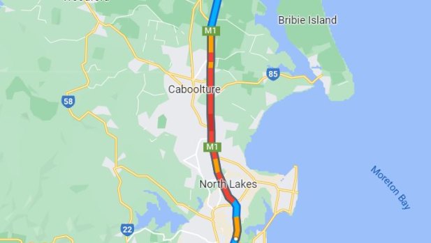 There was more than 25 kilometres of congestion on the Bruce Highway on January 2.