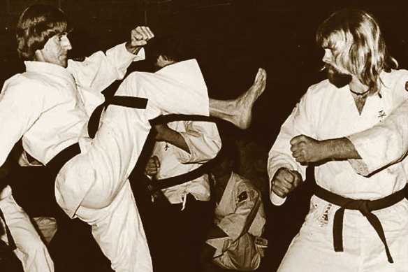 Michael Glennon (left) a notorious paedophile priest,  was also a self-styled karate teacher.