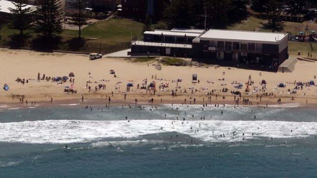 Authorities cleared swimmers from the water at Kiama's Surf Beach on Monday afternoon.