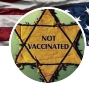 The “not vaccinated” badge made in the likeness of the Star of David patches Nazis forced Jews to wear during the Holocaust.