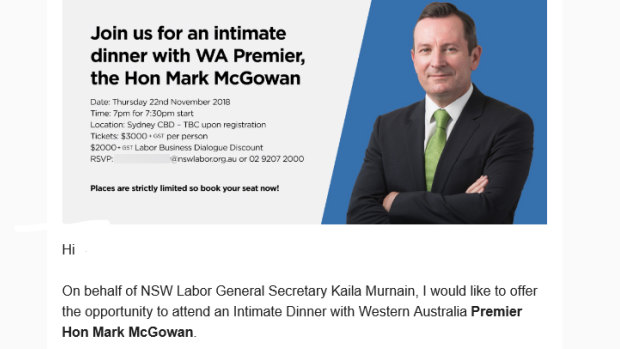 Taxpayers were billed $12,000 for Premier Mark McGowan's two-night trip to Sydney during which he headlined a NSW Labor fundraiser.