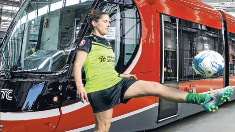 Caitlin Munoz will be a tram driver for Canberra's new light rail.