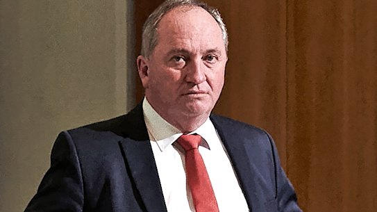 Barnaby Joyce says he wants action from major social media platforms. 