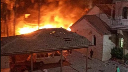 The alleged strike on al-Ahli Arab hospital in central Gaza.