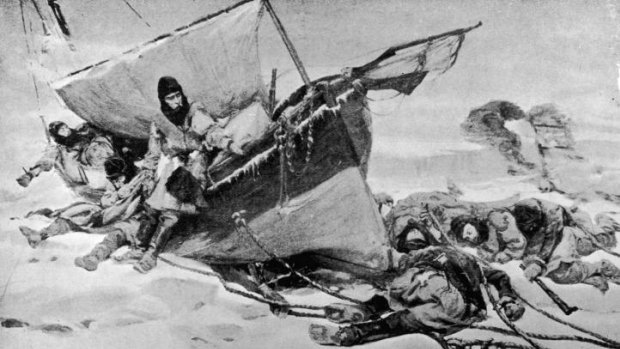 A painting by W Turner Smith of Sir John Franklin's doomed Arctic expedition.