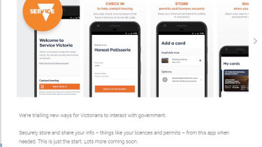 The Service Victoria app now displays QR code functionality.