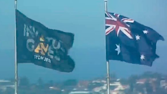 The Invictus Games flag now stands atop the Sydney Harbour Bridge alongside the Australian flag.